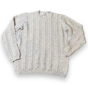 Frank and Oak Cream Cable Knit Sweater Women's L Classic Capsule